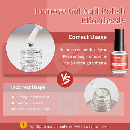 15ML Gel Nail Polish Remover No Need Soaking or Wrapping Gel Remover for Nails 3-5 Minutes Easy And Quick
