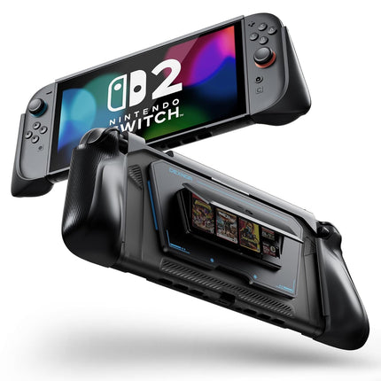 Dexnor for Nintendo Switch 2 Case 2025 Dockable Cover with Flip Stand & Detachable Magnetic Card Holder 3 Games 2 SD Card Storage & Ergonomic Grip & Quick-Release Joy-Con Design