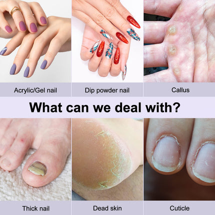 Fresadora de uñas inalámbrica C20, lima eléctrica, kit todo en uno, morado
