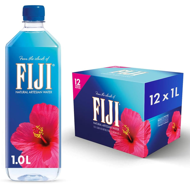 Natural Artesian Bottled Water, 1 Liter / 33.8 Fl Oz (Pack of 12)