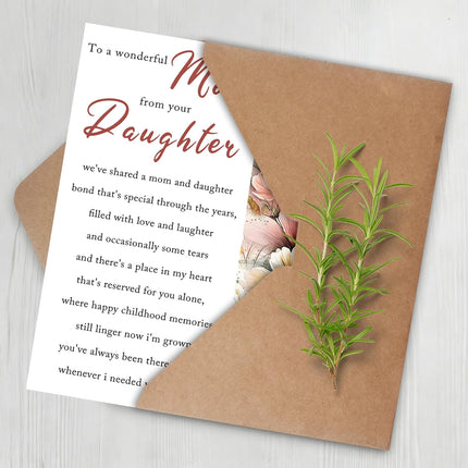 Mother's Day Card, Mothers Day Gifts Card for Mom from Daughter, Mothers Day Gifts Ideas 362-369
