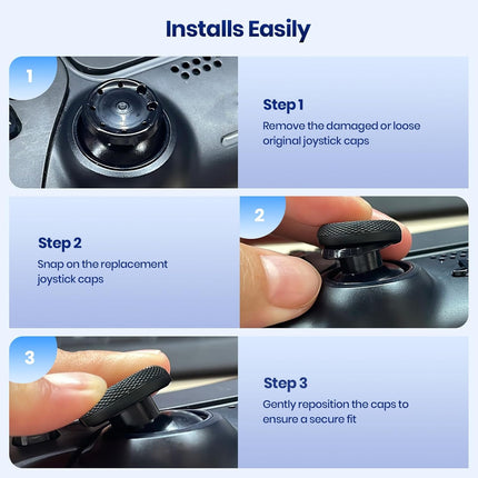 NEWDERY Joystick Replacement Grip Caps for PS4/PS5 Controller, PS5/PS4 Thumb Grips Caps, Anti-Stickiness, Anti-Slip, Anti-Scratch, Anti-Fingerprint, PS4/PS5 Joystick Caps Replacement Parts-(10pcs)