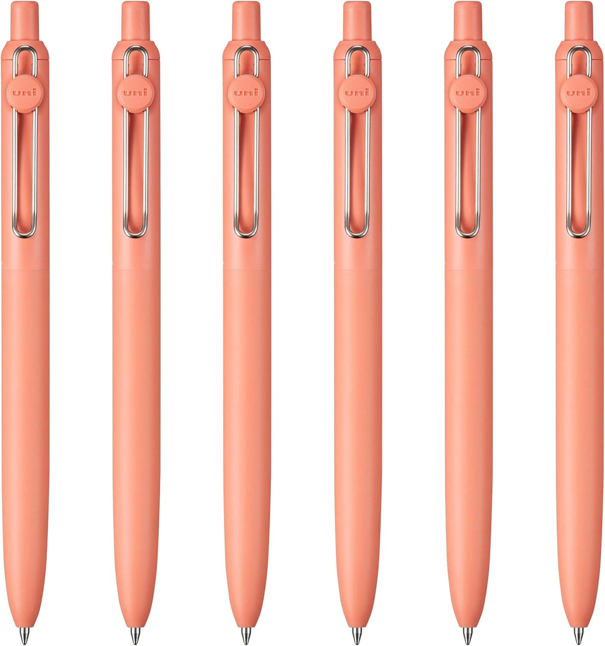 Retractable Liquid Gel Pens, Medium Point (0.7mm), Adobe Barrel, Black Ink. 6 Pens