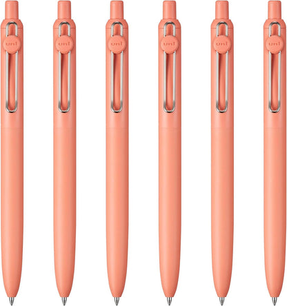 Retractable Liquid Gel Pens, Medium Point (0.7mm), Adobe Barrel, Black Ink. 6 Pens