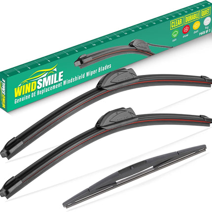 26" 22" 16" Windshield Wiper Blades Replacement for Honda Odyssey 2005-2023 2024 2025 Premium All Weather Front Rear Wipers Set - OEM Quality (Pack of 3)