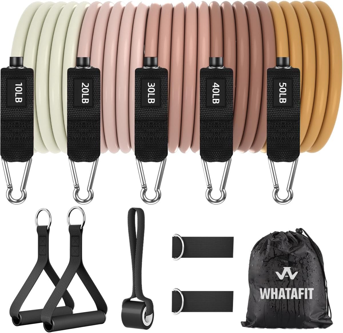 WHATAFIT Resistance Bands Set - full set with handles