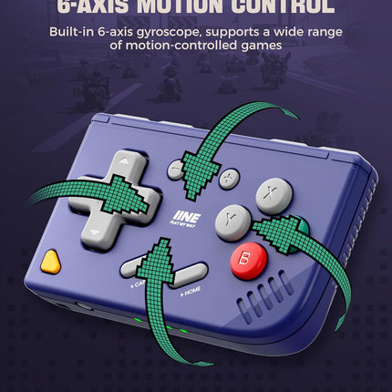 IINE Mini Retro Game Controller, Pocket-Size Wireless Mini Game Controller with Keychain Design, Portable Travel Controller for Mobile & PC Gaming (Purple)