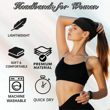 25 Pack Headbands for Women Colorful Non Slip Stretchy Elastic Head Bands