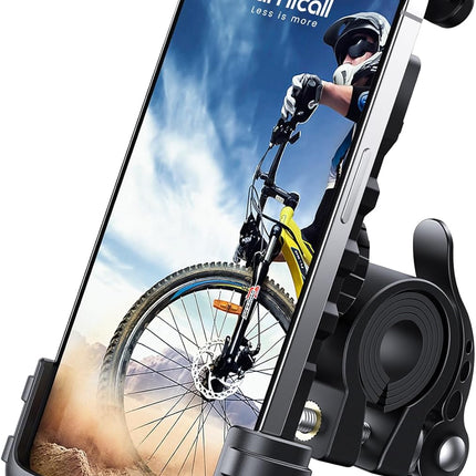 Lamicall Bike Phone Holder, Motorcycle Mount - Motorcycle Phone Holder, Handlebar Cell Phone Clamp, Scooter Phone Clip Gifts for iPhone 17 Air Pro Max, 16 15 Plus, S20, 4.7 to 6.8" Smartphones