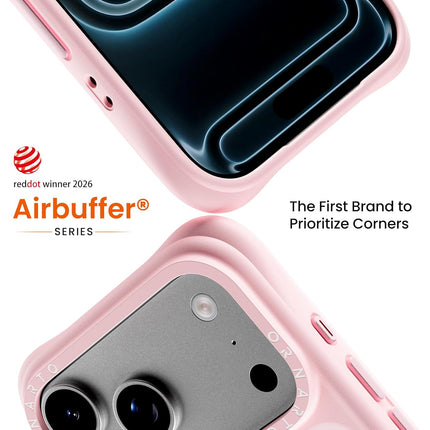 ORNARTO Magnetic for iPhone 17 Pro Max Case, 7X Military-Grade Drop Protection, Compatible with MagSafe, Slim Shockproof Translucent Matte Phone Case for iPhone 17 Pro Max 6.9", Chalk Pink