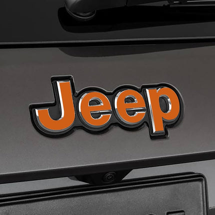 2021+ Jeep Grand Cherokee WL & L Custom Color Emblem Decal (Vinyl Sticker) - Black (Gloss)