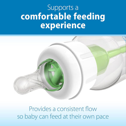 Dr. Brown's Natural Flow Level T Narrow Baby Bottle Nipple, Newborn Slow Flow, 0m+, 100% Silicone, 6-Pack