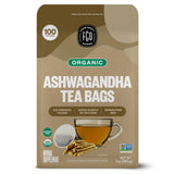 Organic Ashwagandha Tea, 100 Count, Eco-Conscious Herbal Tea Bags, Resealable Bag, Caffeine Free, Packaging May Vary (Pack of 1)