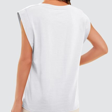 Cap Sleeve Tops for Women Summer Top Basic Tee Shirts Business Casual Tank Loose Fit 2026 Fashion