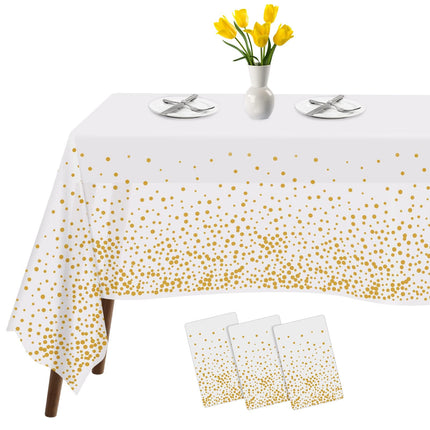 3 Pack Halloween Tablecloths,Disposable Plastic Tablecloths 54" x 108" Halloween Decorations,Plastic Table Cover for Birthday,Party Supplies,Holiday Table Cloth for Home,Dinner,Indoor,Outside