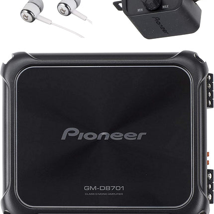 Pioneer GM-D8601 Class D Mono Amplifier with Wired Bass Boost Remote