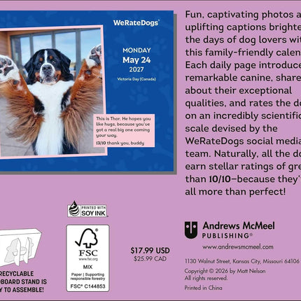 WeRateDogs 2027 Day-to-Day Calendar