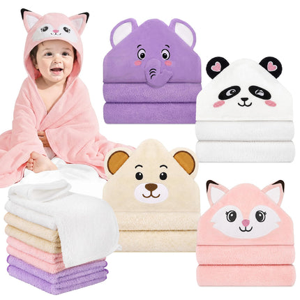 12 PCS Baby Bath Towels Set for Infants Toddlers Essentials