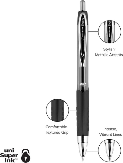 Retractable Gel Pen, Medium Point (0.7mm), Green Ink, 6 Pens - photo 3