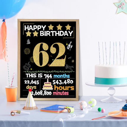 Joycard 62nd Birthday Card with Envelope, 62nd Birthday Decorations for Women Men, 62nd Birthday Gifts for Mother Dad, Happy Birthday Cards for 62 Year Old Wife Husband, Back in 1964