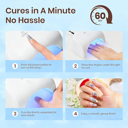 Beetles Gel Nail Polish Kit with U V Light - 80Pcs Color Enchantment 55 Colors Gel Polish Starter Kit with Base Top Coat DIY Nails Supply Stickers Manicure Tools Home Salon Gift for Women