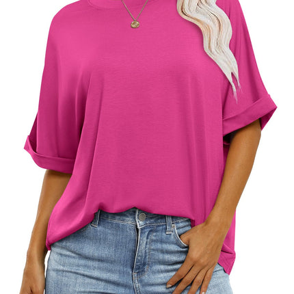 Womens Tops Summer Short Sleeve Oversized T Shirts 2026