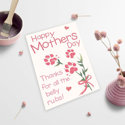 Funny Mother’s Day Card Gift for Pet Mom from Dog, Lovely Dog Mom Mothers Day Card Gift for Women Who Love Dogs