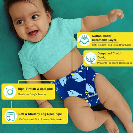 Upairy Training Pants for Boys Girls,Toddler Potty Training Underwear,Leakproof Reusable Kid Confident Panties,Children's Potty Underwear 100% Cotton for 2T-6T(8PCS,S)
