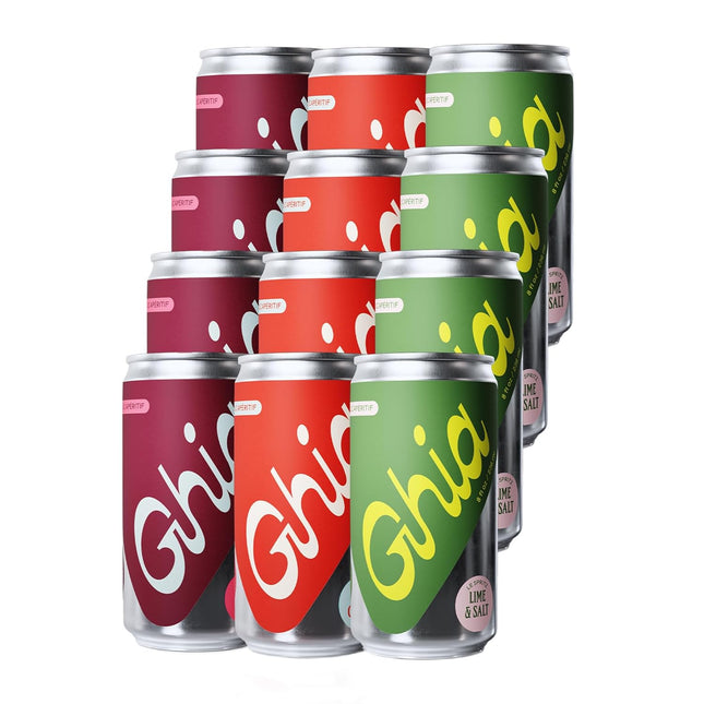 Non-Alcoholic | Variety 12-Pack | Canned Mocktail & Cocktail Mixer, Zero Proof Sparkling Apéritif with Soothing Herbal