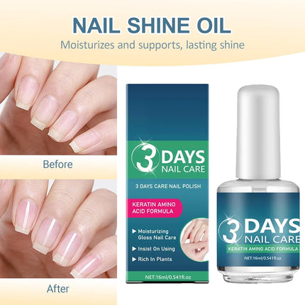 3 Days Nail Care Oil with Keratin, 2026 New Fast Strengthening and Hydrating for Dry, Weak, Fragile Nails (1pcs)