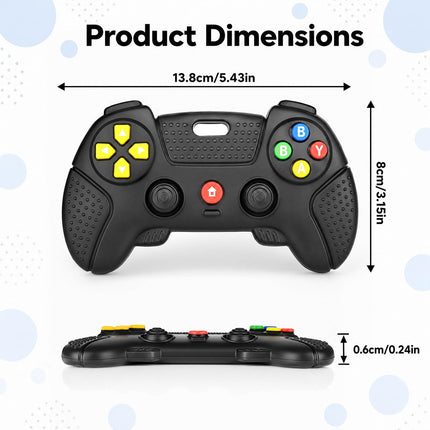 Baby Silicone Remote Game Controller Teether, 2pack Teething Toy for Baby 3 6 12 18 Months, Baby's Chew Toys, Food Grade Silicone Teething Toys for Infants, BPA Free, for Babies Gum Relief