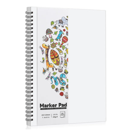 8.3 × 8.9In Marker Sketchbook, 200gsm Double-Sided Bleedproof Marker Paper