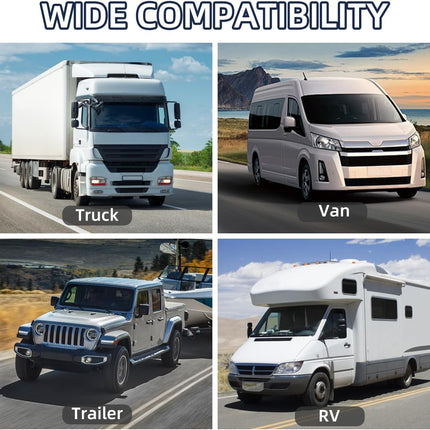 Aluminum Trailer Chain Holder, Trailer Towing Chain Organizer with 7 Way Rv Chain Plug Holder Cover, Heavy Duty Anti-Rust Cable Wire Harness Holder for 2" 2¼" Tongue Jack RV Camper Towing Accessories