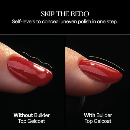 APRÉS Builder Top Gelcoat 15mL, High-Gloss Non-Wipe, HEMA & TPO-Free Self-Leveling Builder Gel for Gel-X Nail Extensions, Smooths, Strengthens & Seals Nail Art