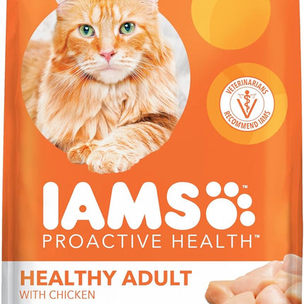 IAMS Proactive Health Dry Cat Food, Healthy Cat Food Dry Recipe for Adults, with Chicken 3.5 lb. Bag