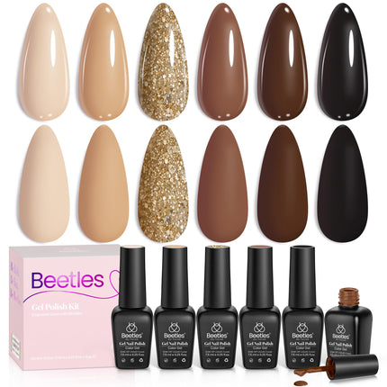 Jelly Gel Nail Polish Set, 6 Colors
