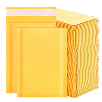 Kraft Bubble Mailers 8.5x11inch 25Pack Yellow Self-Seal Padded Envelopes Bubble Opaque Padded Mailers Shipping Bags for Small Businesses to Package and Mail Jewelry, Electronic Products