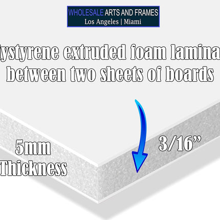 Foam Board 24x36 25PK Foam Core Boards 3/16 Thick Foam Poster Board White Foamboard 24x36 Large Acid Free Foamcore Sheets, Polystyrene Rigid Foamboard Large Foamcore Backing for Backdrop, Display