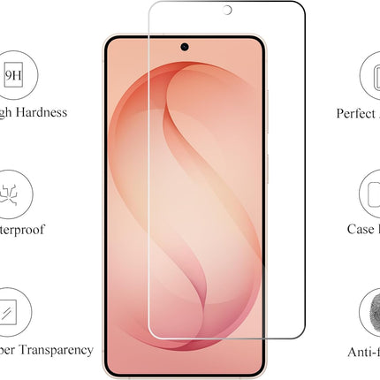 Ailun Glass Screen Protector for Galaxy S26 3 Pack + 2 Pack Camera Lens Tempered Glass Fingerprint Unlock Compatible 0.25mm Anti-Scratch Case Friendly Clear - HD [Not For S26 Plus/S26 Ultra]