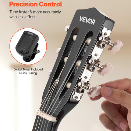 VEVOR Acoustic Guitar, Classical Guitar Starter Kit for Beginners, with Nylon Strings, Basswood Guitar, for Kids Adults Girls Boys Students