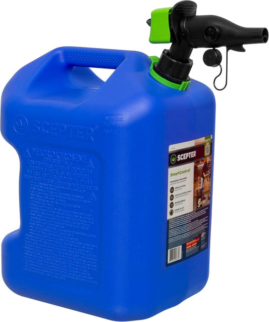 Fuel Container with Spill Proof Spout, Blue Kerosene Can, 5 Gallon
