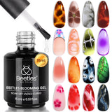 Gel blooming 15 ml esmalte en gel UV transparente para nail art de uñas tortuga