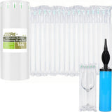 Bubble Wrap Roll For Packing Materials For Fragile Items,7.87"x164' Air Column Bubble Cushion Wrap Pouches, Heavy Duty Moving Protection Fragile Item,Includes Pump