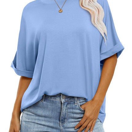 Womens Tops Summer Short Sleeve Oversized T Shirts 2026