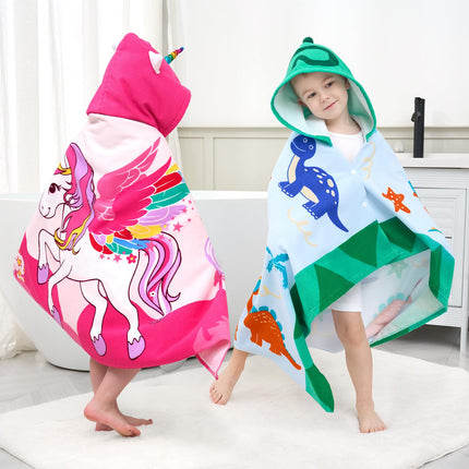 Unicorns Hooded Towels for Kids,Soft Kids Beach Towel,30" x 50"