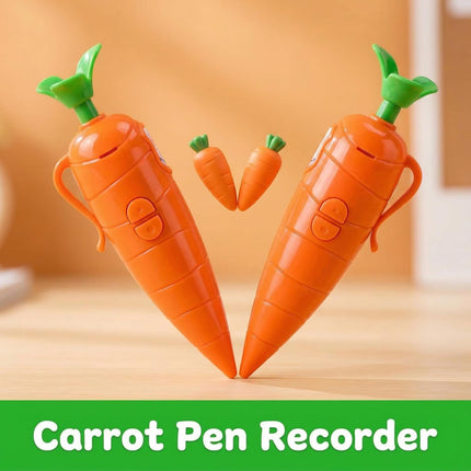 Carrot Pen Recorder Recording Voice Birthday Recorders for Kids Device Recordable Gifts Merch That Records Audio Small Merchandise with Playback Stuff Surprise Toy Student Cute Carrot-Shaped (1PC)