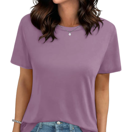 Tshirt for Women Short Sleeve Summer Tops Casual Basic Tee Shirts