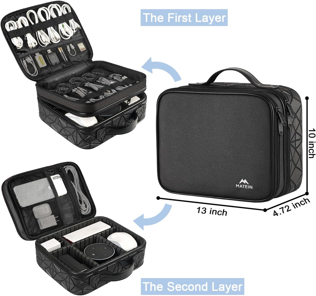 Cord Organizer Case with Adjustable Divider, DJ Cable File Bag for DJ Gear, Sound Instrument and Music - photo 2