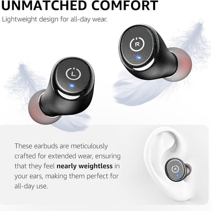 TOZO T10 Wireless Earbuds Bluetooth 5.3 Headphones, App Customize EQ, Ergonomic Design, 55H Playtime, Wireless Charging Case, IPX8 Waterproof Sound in-Ear Headset, New Version