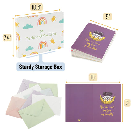 Thinking of You Cards with Envelopes, 20 Unique Design